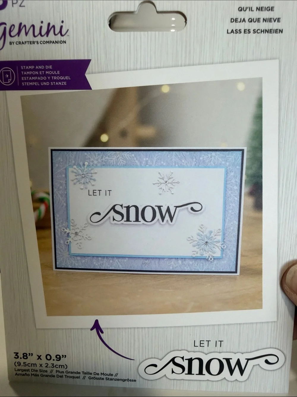 Crafters Companion Lot of 5 Holiday Fancy Sentiment Stamp & Dies